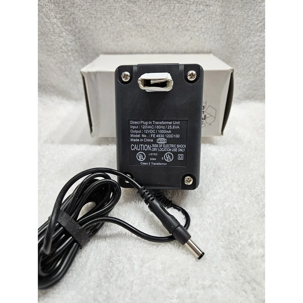 12VDC 1000mA 2-Prong AC Adapter Class 2 Transformer‎ Power Supply FE4830 120d100